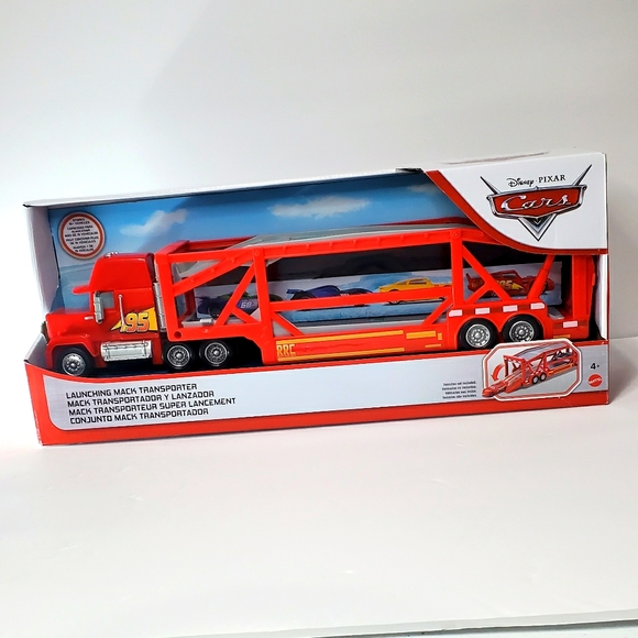 disney pixar cars launching mack transporter